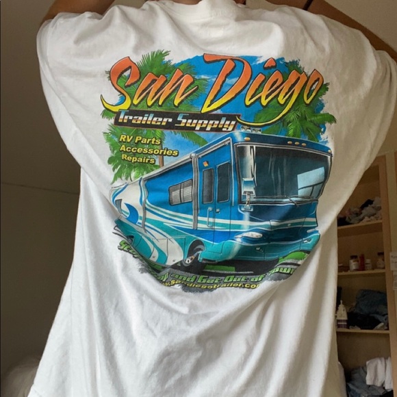 Oversized vintage graphic white T - Picture 3 of 4